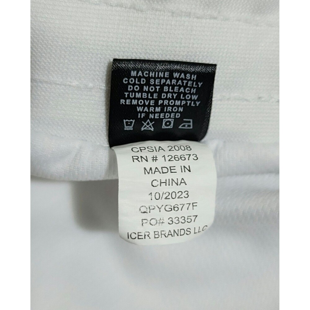NFL Team Apparel Kids Sweatpants White Lined Football Logos ICER Brands Sz 10-12 - Picture 8 of 8